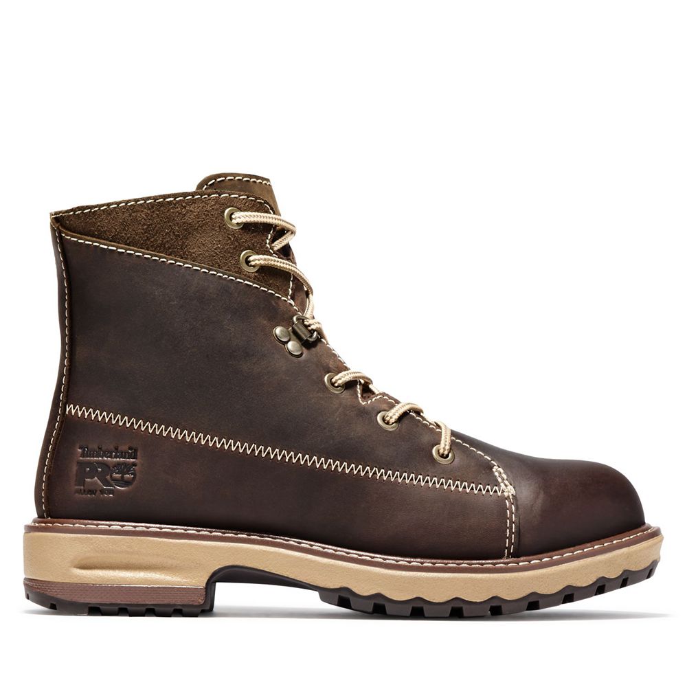 Timberland Μποτακια Εργασίας Γυναικεια Βαθυ Καφε - Pro® Hightower 6” Alloy Toe - Greece 2540678-XN